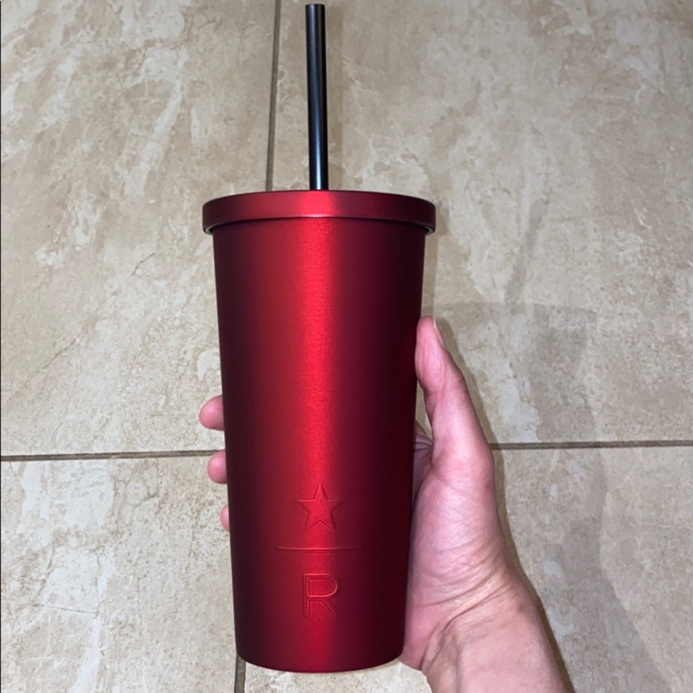 Red Soft Touch Starbucks Reserve SS tumbler